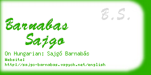 barnabas sajgo business card